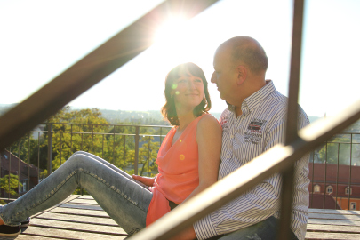 Fotografie Shooting Pärchen Sonnenuntergang Pirna