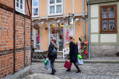 Einkaufsbummel Innenstadt Quedlinburg
